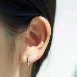 Catbird Chubby Huggy Gold Hoop Earrings (Pair)